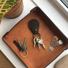 Load image into Gallery viewer, Leather Quarter Keychain