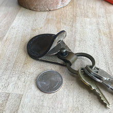 Load image into Gallery viewer, Leather Quarter Keychain