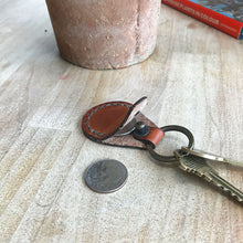 Load image into Gallery viewer, Leather Quarter Keychain