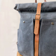Load image into Gallery viewer, Canvas Roll Top Backpack