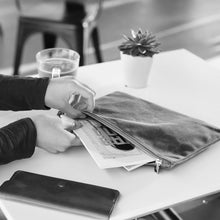 Load image into Gallery viewer, Medium Waxed Canvas Zip Folio #112