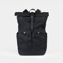 Load image into Gallery viewer, Waxed Canvas Roll Top backpack