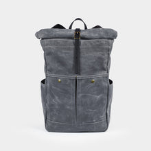 Load image into Gallery viewer, Waxed Canvas Roll Top Backpack