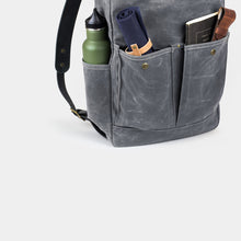 Load image into Gallery viewer, Waxed Canvas Roll Top Backpack
