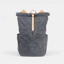 Load image into Gallery viewer, Waxed Canvas Roll Top Backpack