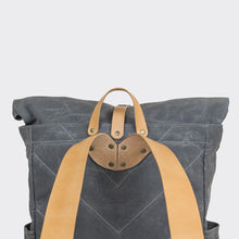 Load image into Gallery viewer, Waxed Canvas Roll Top Backpack