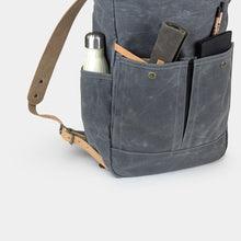 Load image into Gallery viewer, Waxed Canvas Roll Top Backpack