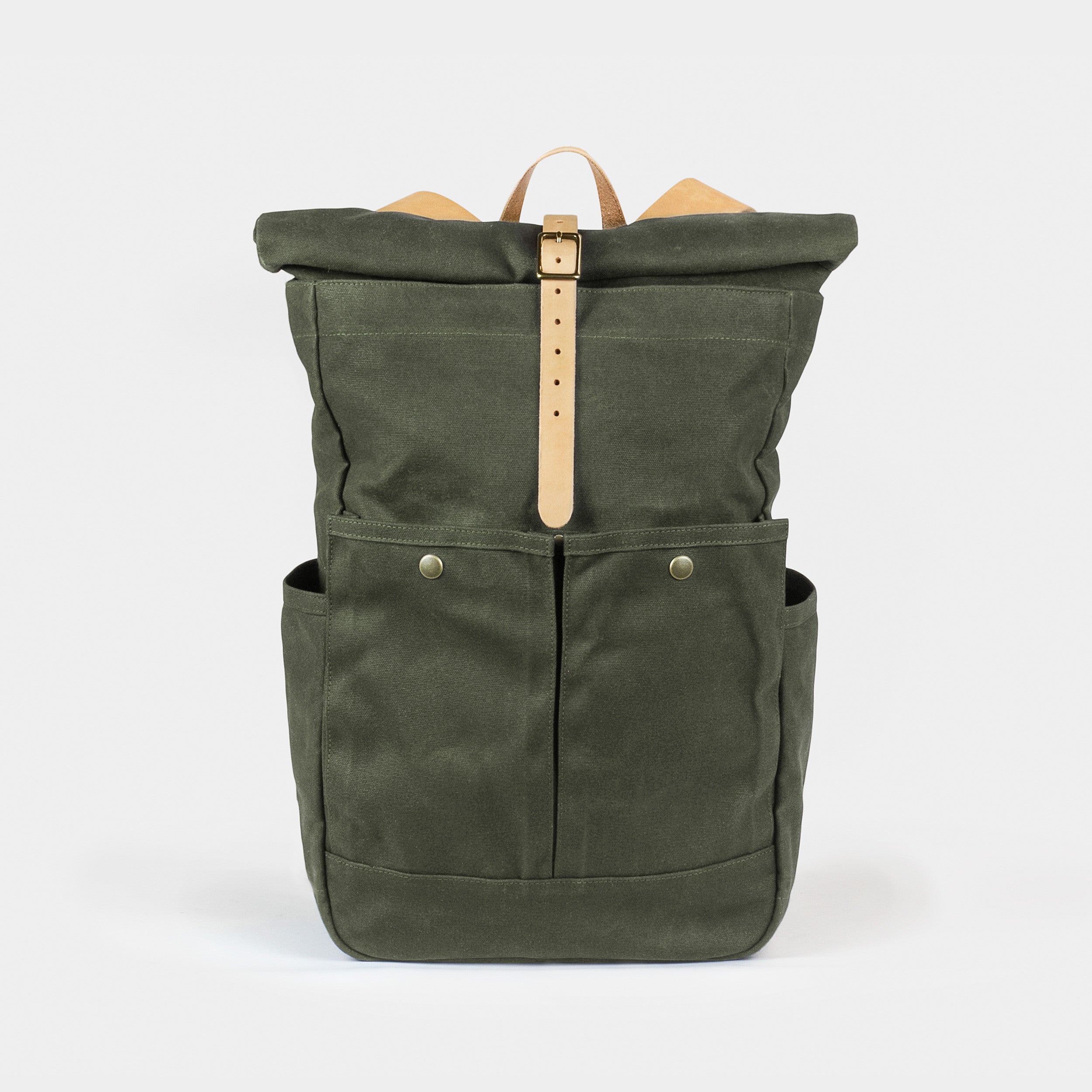 Waxed Canvas Roll Top Backpack Winter Session