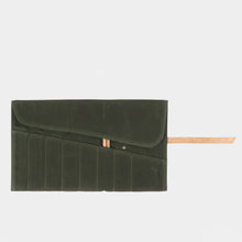 Load image into Gallery viewer, Waxed Canvas Pencil Roll Up