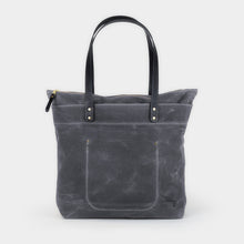 Load image into Gallery viewer, Waxed Canvas Zipper Tote Bag
