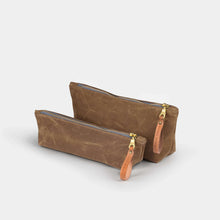 Load image into Gallery viewer, Waxed Canvas Zip Bag
