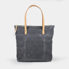 Load image into Gallery viewer, Waxed Canvas Zipper Tote Bag