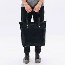 Load image into Gallery viewer, Waxed Canvas Zipper Tote Bag