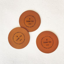 Load image into Gallery viewer, Leather WS Coasters (Set of 3)
