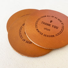 Load image into Gallery viewer, Leather WS Coasters (Set of 3)
