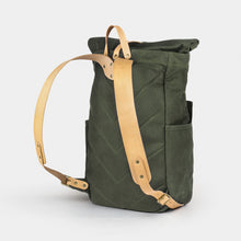 Load image into Gallery viewer, Waxed Canvas Roll Top Backpack
