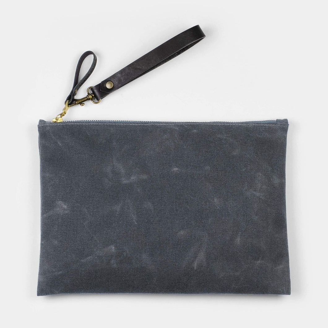 Small Zip Folio w/ Leather Wristlet