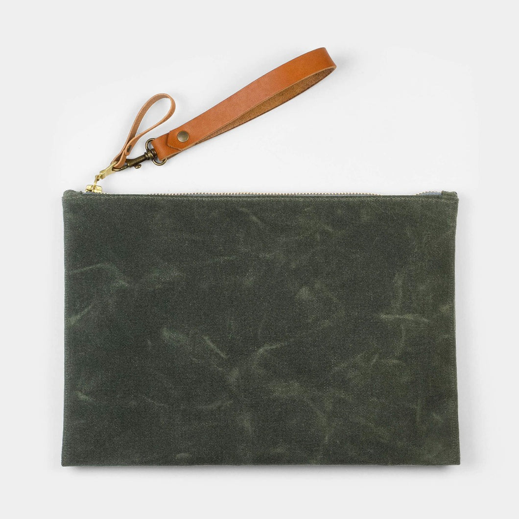 Small Zip Folio w/ Leather Wristlet