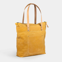 Load image into Gallery viewer, Waxed Canvas Zipper Tote Bag
