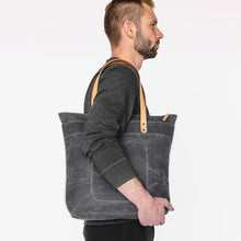 Load image into Gallery viewer, Waxed Canvas Zipper Tote Bag
